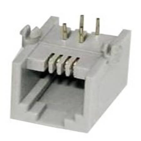 DS1132-S40APX MODULAR JACK THT R/A 4P4C (RJ9,RJ10,RJ22) GRAY - 1