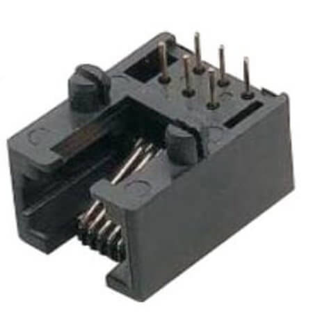 DS1133-03-S60BX MODULAR JACK THT R/A 6P6C (R11,RJ12,RJ14,RJ25) BLA - 1