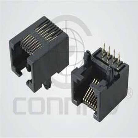 DS1134-05-S83BX MODULAR JACK THT R/A 8P8C (RJ45,Ethernet) BLACK 3u - 1