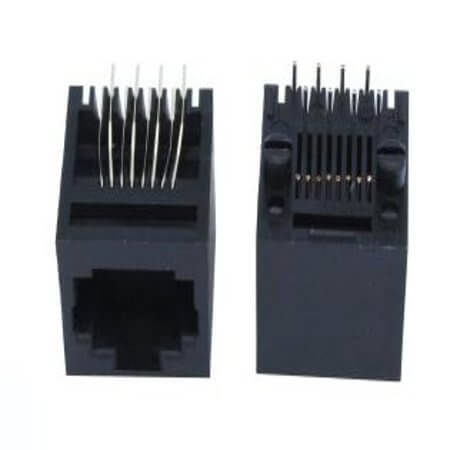 DS1134-06-S80BX MODULAR JACK THT V/T 8P8C (RJ45,Ethernet) BLACK - 1