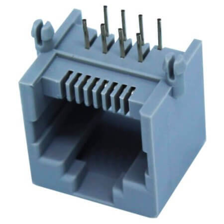 DS1134-S80APX MODULAR JACK THT R/A 8P8C (RJ45,Ethernet) GRAY - 1