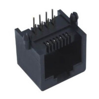 DS1134-S80BPX MODULAR JACK THT R/A 8P8C (RJ45,Ethernet) BLACK - 1