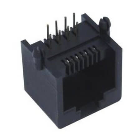 DS1134-S80BPX MODULAR JACK THT R/A 8P8C (RJ45,Ethernet) BLACK - 1