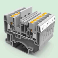 DS2.5-01P-11-00AH DIN RAIL T.B.2.5mm² PUSH-IN GRAY - 1