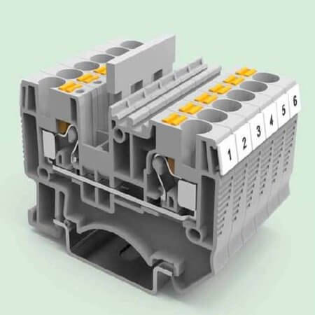 DS2.5-01P-11-00AH DIN RAIL T.B.2.5mm² PUSH-IN GRAY - 1