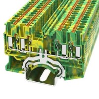 DS2.5-QU-PE-01P-1C-00AH DIN RAIL T.B.2.5mm² PUSH-IN GREEN-YELLOW 2IN2OUT - 1