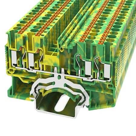 DS2.5-QU-PE-01P-1C-00AH DIN RAIL T.B.2.5mm² PUSH-IN GREEN-YELLOW 2IN2OUT - 1