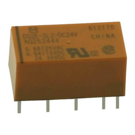 DS2E-SL2-DC24V RELAY 2A 24VDC 2PNC TELECOM LATCHING TYPE PANASONI - 1