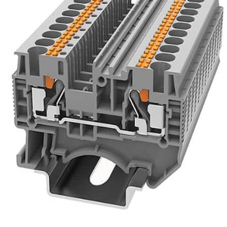 DS4-01P-16-00AH DIN RAIL T.B.4mm² PUSH-IN RED - 1