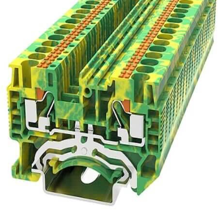 DS4-PE-01P-1C-00AH DIN RAIL T.B.4mm² PUSH-IN GREEN-YELLOW - 1