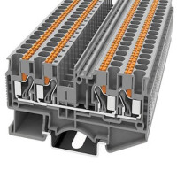 DS4-QU-01P-11-00AH DIN RAIL T.B.4mm² PUSH-IN GRAY 2IN2OUT - 1