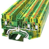 DS4-TW-PE-01P-1C-00AH DIN RAIL T.B.4mm² PUSH-IN GREEN-YELLOW 1IN2OUT - 1