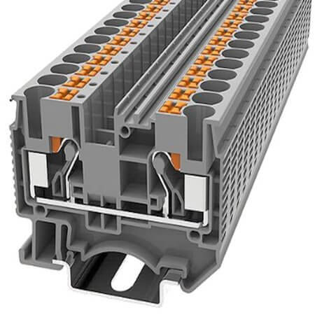 DS6-01P-16-00AH DIN RAIL T.B.6mm² PUSH-IN RED - 1