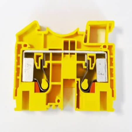 DS6-01P-18-00AH DIN RAIL T.B.6mm² PUSH-IN YELLOW - 1