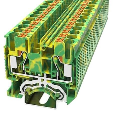 DS6-PE-01P-1C-00AH DIN RAIL T.B.6mm² PUSH-IN GREEN-YELLOW - 1