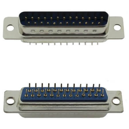 DSUB-25PIN-M-B-PCB CONNECTOR DSUB 25PIN PCB TYPE 180C MALE BLUE - 1