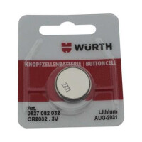 DÜĞME PİL 0827082032 CR2032 DÜĞME PİL-LİTYUM 3V 20.0X3.2 - 1