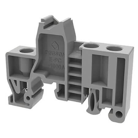 E-PC-01P-11-1000AH DIN RAIL T.B.STOPPER 9.5MM GRAY PC SERIES - 1