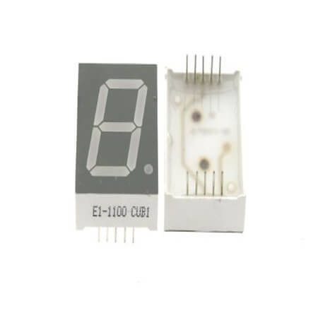 E1-1039-AUR-1 LED DISPLAY 7 SEGMENT 1DIGIT 9.9MM (+) RED - 1
