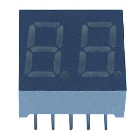 E1-2036-CUR-1 LED DISPLAY 7 SEGMENT 2DIGIT 9.2MM (-) RED - 1