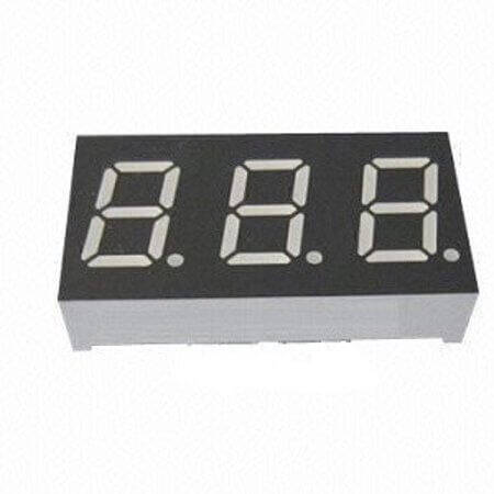 E1-3028-AUR-1 LED DISPLAY 7 SEGMENT 3DIGIT 7MM (+) RED - 1