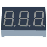 E1-3036-AUR-1-CT LED DISPLAY 7 SEGMENT 3DIGIT 9.2MM (+) RED - 1