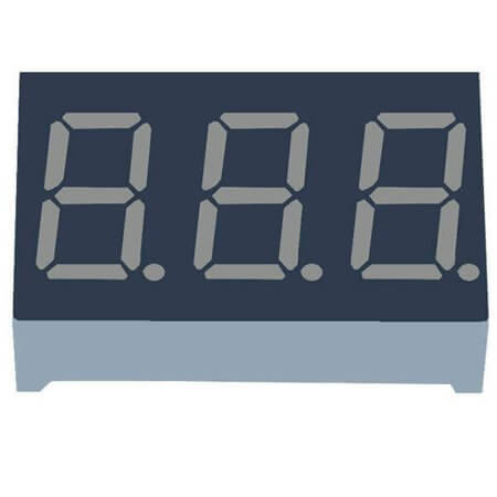 E1-3036-CUG-1-CT LED DISPLAY 7 SEGMENT 3DIGIT 9.2MM (-) GREEN - 1