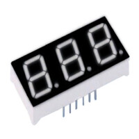 E1-3050-AUR-1A LED DISPLAY 7 SEGMENT 3DIGIT 12.4MM (+) RED - 1