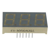 E1-3056-ASB-1 LED DISPLAY 7 SEGMENT 3DIGIT 14.2MM (+) BLUE - 1