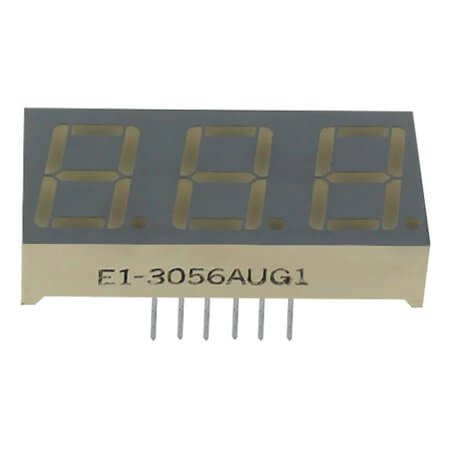 E1-3056-CUR-1-CT LED DISPLAY 7 SEGMENT 3DIGIT 14.2MM (-) RED - 1