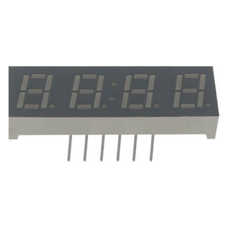 E1-4028-CUY-1 LED DISPLAY 7 SEGMENT 4DIGIT 7MM (-) YELLOW - 1