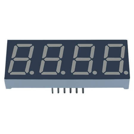 E1-4056-AUR-1-16,5MM LED DISPLAY 7 SEGMENT 4DIGIT 14.2MM (+) RED - 1