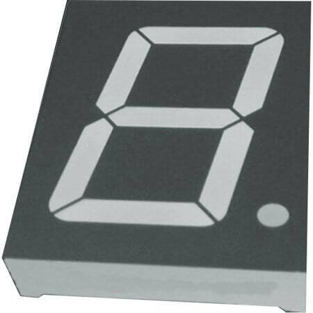 E2-1030-AUR-1-CT LED DISPLAY 7 SEGMENT 1DIGIT 7.8MM (+) RED - 1