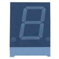 E2-1080-CUR-1-CT LED DISPLAY 7 SEGMENT 1DIGIT 20.4MM (-) RED - 1