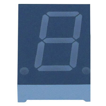 E2-1080-CUR-1-CT LED DISPLAY 7 SEGMENT 1DIGIT 20.4MM (-) RED - 1