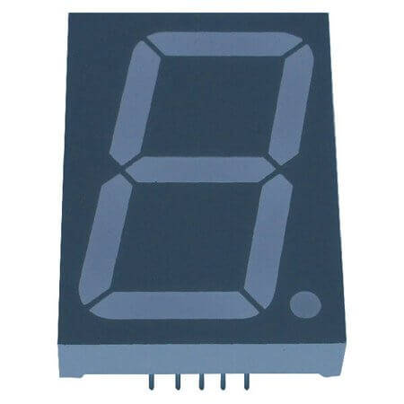 E2-1150-CUR-1-CT LED DISPLAY 7 SEGMENT 1DIGIT 38.1MM (-) RED - 1