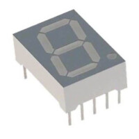 E3-1056-CUR-1-CT LED DISPLAY 7 SEGMENT 1DIGIT 14.2MM (-) RED - 1