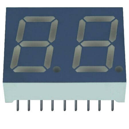 E3-2056-AUR-2 LED DISPLAY 7 SEGMENT 2DIGIT 14.2MM (+) RED - 1