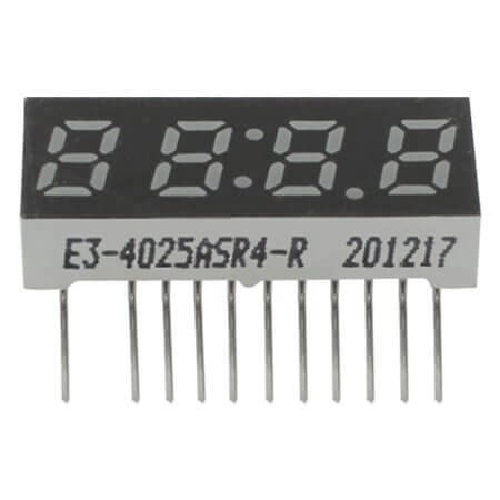 E3-4025ASR4-R LED DISPLAY 7 SEGMENT 4DIGIT 6.2MM (+) RED - 1
