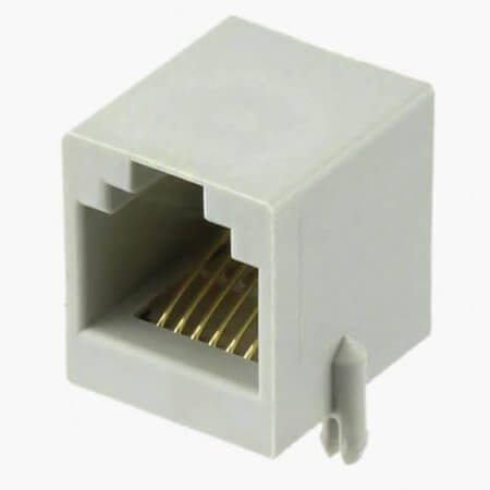 E5566-Q0LK22-L CONN.MODULAR JACK 6P6C THT R/A UNSHIELDED CAT3 - 1