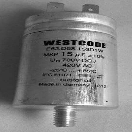 E62.Q10-803L1W CAP.POL.80uF 1260VDC 750VAC 100x140 STUD WESTCOD - 1