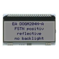EA DOGM204N-A- LCD CHARACTER 20X4 FSTN POSITIVE 3.3V - 1