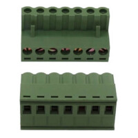 EDK-5.08-07P-4S-D.GREEN TERM.BLK.5.08MM 7PIN(1X7) FEMALE FREE R/A D.GREEN - 1