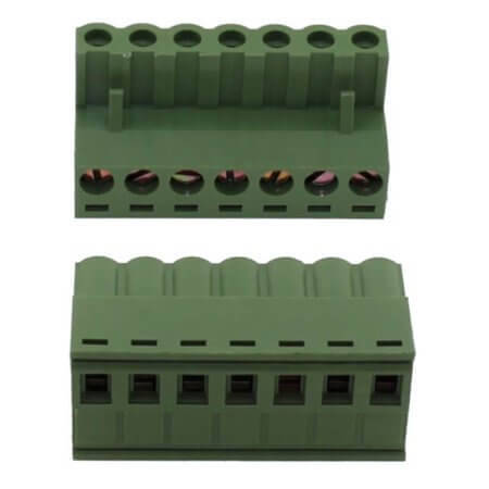 EDK-5.08-07P-4S-D.GREEN TERM.BLK.5.08MM 7PIN(1X7) FEMALE FREE R/A D.GREEN - 1