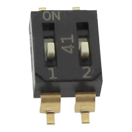 EM-02-V-T/R SWITCH DIP 2 Pos. SPST 25mA 24VDC SMT V/T - 1