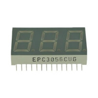 EPC3056CUG LED DISPLAY 7 SEGMENT 3DIGIT 14.2MM (-) GREEN - 1