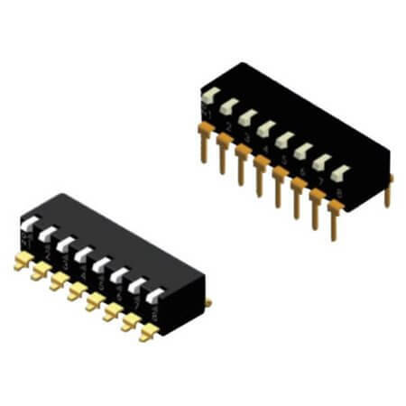 EPI-04-V SWITCH DIP 4 Pos. SPST 25mA 24VDC THT V/T - 1