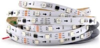Epoksi 12V WS2811 RGB5050 Siyah SMD LED Şerit 144 LED/Metre Esnek 5 Metrelik Makara IP65 - 5