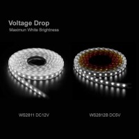 Epoksi 12V WS2811 RGB5050 Siyah SMD LED Şerit 60 LED/Metre Esnek 5 Metrelik Makara IP65 - 4