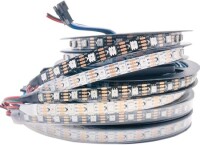 Epoksi 12V WS2815 RGB5050 Siyah SMD LED Şerit 30 LED/Metre Esnek 5 Metrelik Makara IP65 - 2